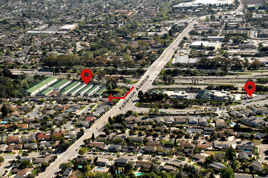 Aerial Map of Patterson Self Storage